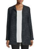 Crosshatch Tencel® Long Jacket, Black  