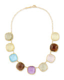 Ipanema 18k Gold Square Semiprecious Necklace