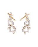 #She'sBrilliant Pavé Diamond Climber Earrings, 1.0 TCW