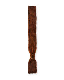 Mink Fur Pull-Thru Scarf w/ Rosette, Whiskey
