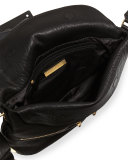 James Large Grain Crossbody Bag, Black