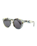 Leonard Round Sunglasses, Horn