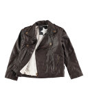 Hank Leather Moto Jacket, Earth, Size 6-10