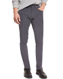 718 Slim-Fit Skinny Corduroy Pants, Pewter