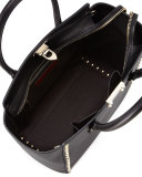 Rockstud Double-Handle Shoulder Tote Bag, Black