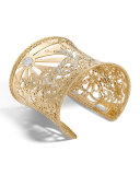 Cobra Heritage Cuff Bracelet in 18K Gold with Diamonds