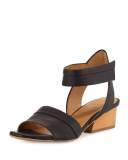 Outside Leather City Sandal, Black