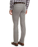 Wintertime Flannel Five-Pocket Pants, Argento