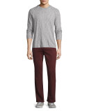 Luxe Performance: Straight-Leg Sateen Jeans, Chianti