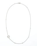 18k White Gold Heart Diamond Necklace
