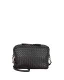 Small Intrecciato Camera Bag, Black