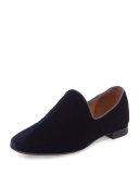 Piper Velvet Smoking Loafer, Midnight