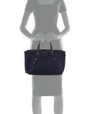 Ella Packable Nylon Satchel Bag, Tory Navy