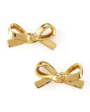 Mini Bow Stud Earrings, Gold