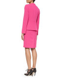 Ruffled One-Button Jacket W/ Dress
