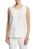 Cabo Crinkle Tank, White