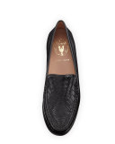 Pinch Woven Leather Loafer, Black