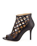 Yvonne Laser-Cut Open-Toe Bootie