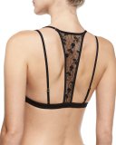 Ritz Strappy Racerback Front-Close Soft Bra, Black