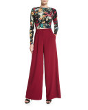 Eloise Wide-Leg Trousers, Wine