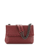 Olimpia Medium Intrecciato Shoulder Bag, Wine