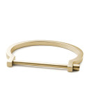 Modern Matte Brass Screw Cuff Bracelet