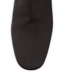 Suede Jewel-Heel Ankle Boot