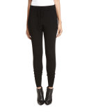 Jersey-Knit Drawstring Pants, Black