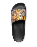 Pursuit Bengal-Print Canvas Sandal, Black