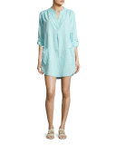 Boyfriend Beach Shirt, Blue