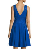 Sleeveless Fit & Flare Soutache Dress