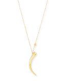 Classic Gold Wrapped Horn Necklace