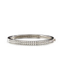 18K White Gold Pyramid Bangle