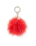 Feather Pompom Key Fob, Apple Jelly