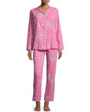 Flower Bouquet Pajama Set, Pink, Plus Size