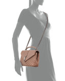 Monogram Medium College Shoulder Bag, Blush