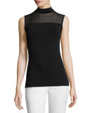 Tess Mock-Neck Illusion Top