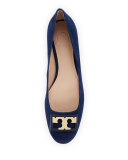 Annie Logo Suede 25mm Pump, Navy