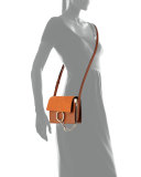 Faye Small Suede Shoulder Bag, Brown