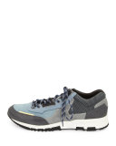 Colorblock Mesh Trainer Sneaker, Blue/Gray