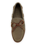 Yarmouth Leather Boat Shoe, Charcoal