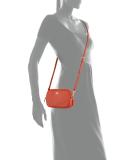Embossed Signature Crossbody Clutch Bag, Red