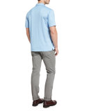 Short-Sleeve Polo Shirt, Sky Blue