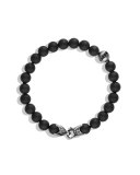 Spiritual Beads Bracelet with Black Onyx and Black Diamonds
