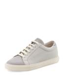 Men's Apollo Pebbled & Rubberized Leather Sneaker, Gray