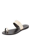 Marcia Patent Toe-Ring Sandal, Dulce de Leche