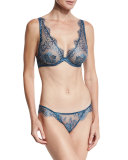 Nuits a Marrakesh Underwire Triangle Bra, Metal Sapphire