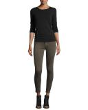 Nico Mid-Rise Super Skinny Jeans, Trooper Green
