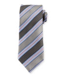 Textured Striped Silk Tie