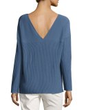 Matte Crepe V-Back Sweater